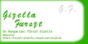 gizella furszt business card