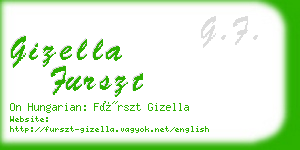 gizella furszt business card